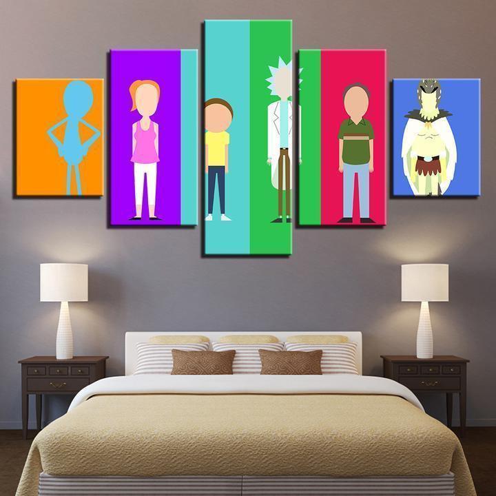 Rick And Morty 4 Cartoon Canvas Wall Art