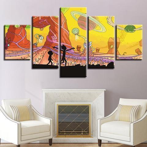 Rick And Morty 7 Cartoon Canvas Wall Art