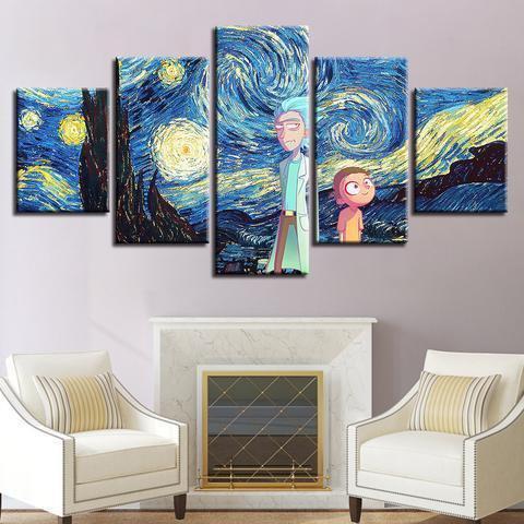 Rick And Morty #8 Cartoon Canvas Wall Art