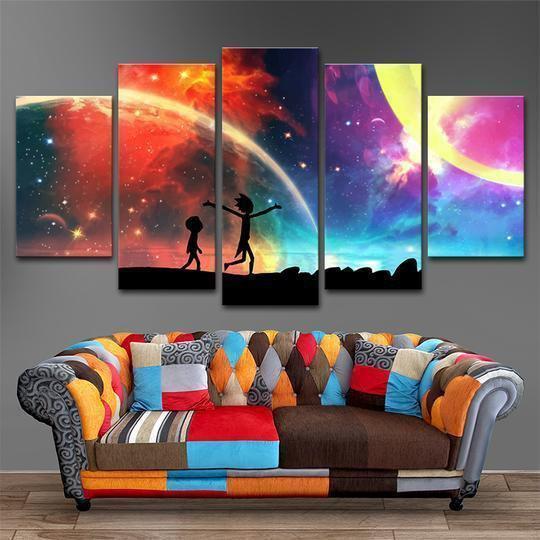 Rick And Morty 99 Cartoon Canvas Wall Art