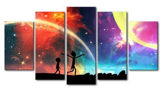 Rick And Morty 99 Cartoon Canvas Wall Art