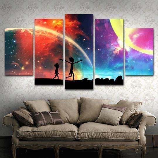 Rick And Morty 99 Cartoon Canvas Wall Art