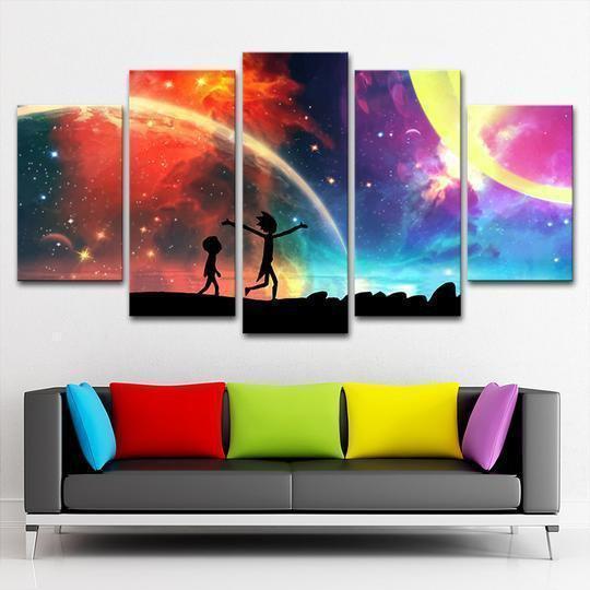 Rick And Morty 99 Cartoon Canvas Wall Art