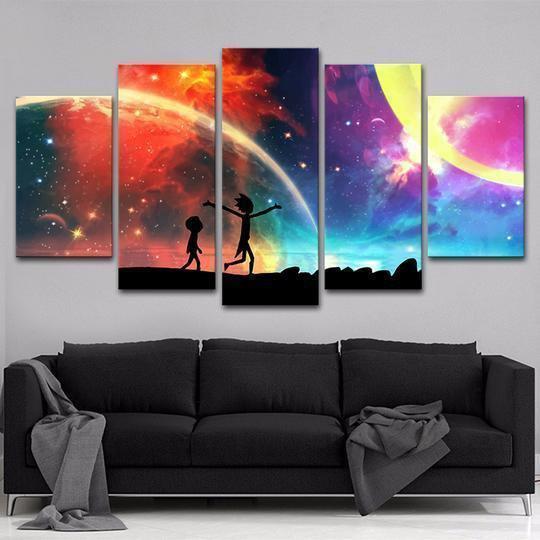 Rick And Morty 99 Cartoon Canvas Wall Art