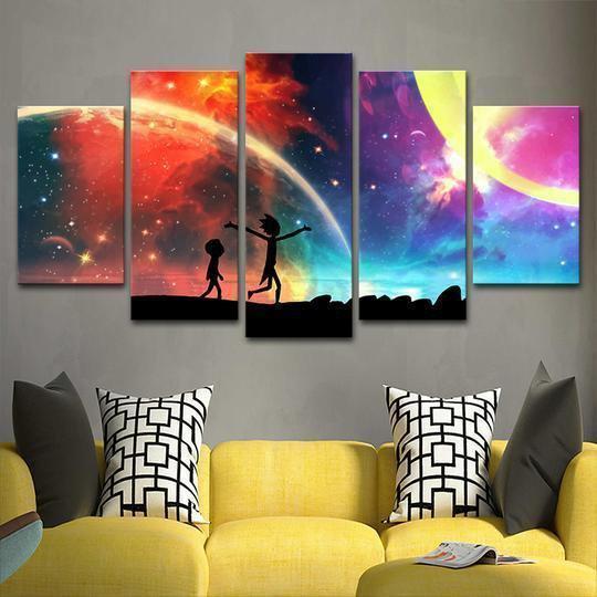 Rick And Morty 99 Cartoon Canvas Wall Art