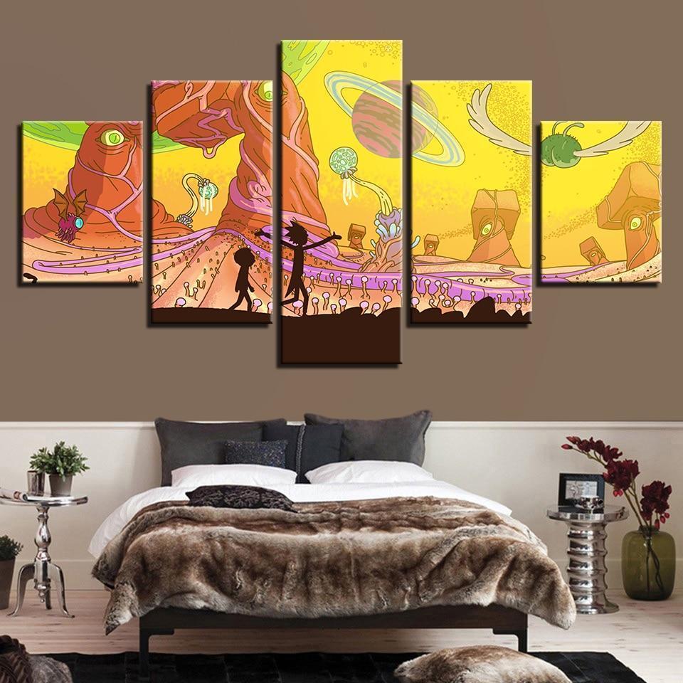 Rick And Morty Cartoon Canvas Wall Art