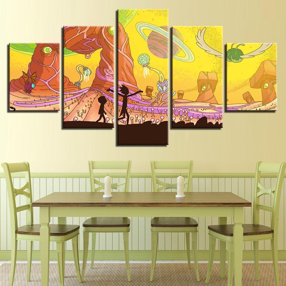 Rick And Morty Cartoon Canvas Wall Art