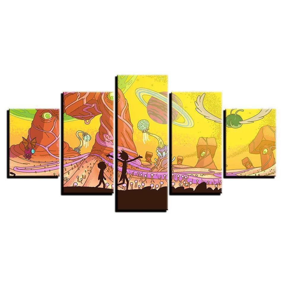 Rick And Morty Cartoon Canvas Wall Art