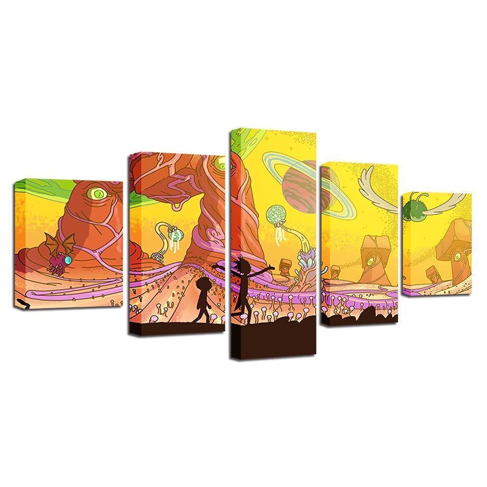 Rick And Morty Cartoon Canvas Wall Art