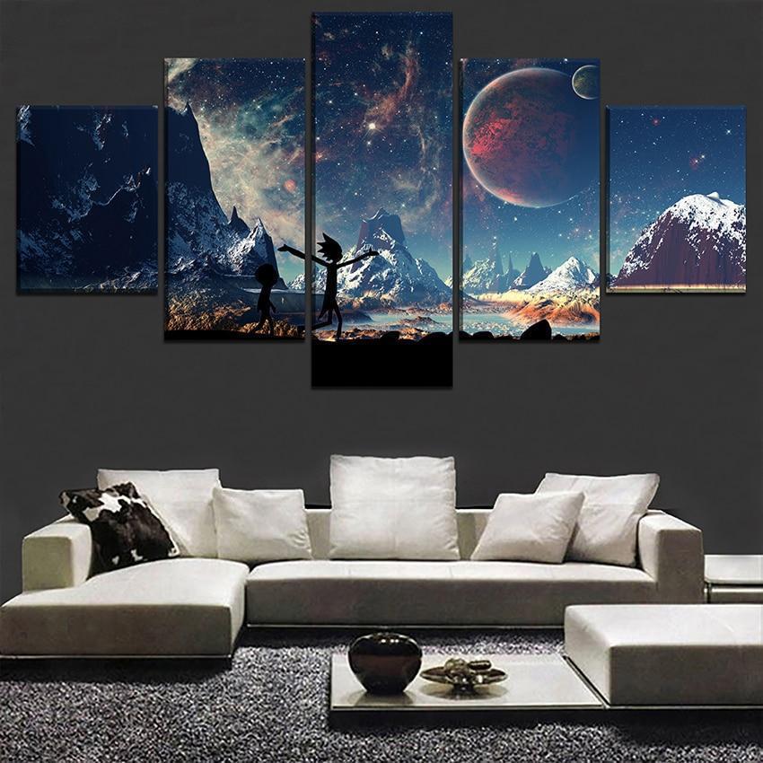 Rick And Morty In The Galaxy 1 Sitcom Canvas Wall Art