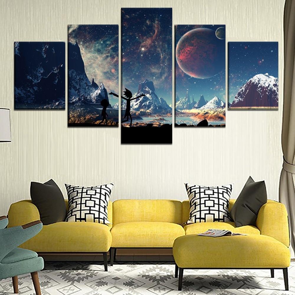 Rick And Morty In The Galaxy 1 Sitcom Canvas Wall Art