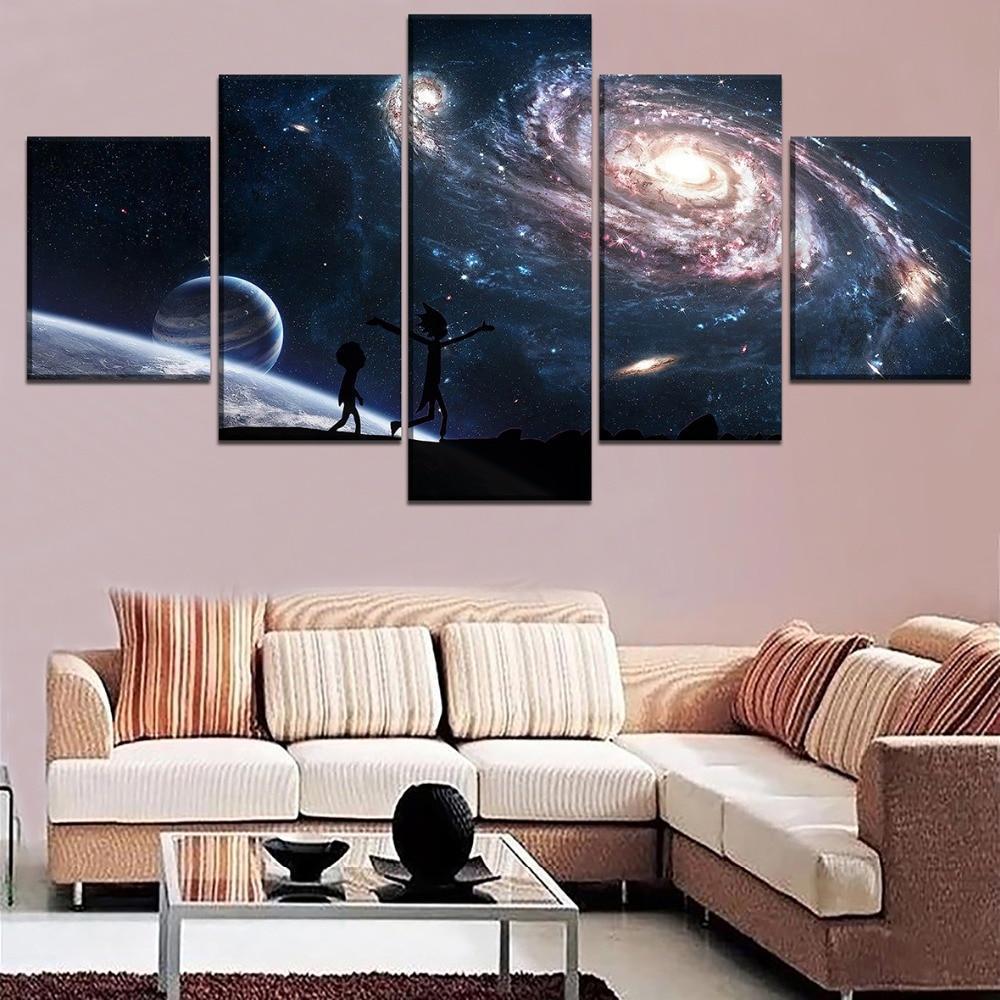 Rick And Morty In The Galaxy 2 Sitcom Canvas Wall Art