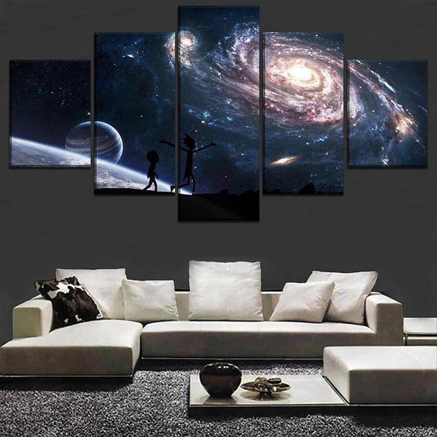 Rick And Morty In The Galaxy 2 Sitcom Canvas Wall Art