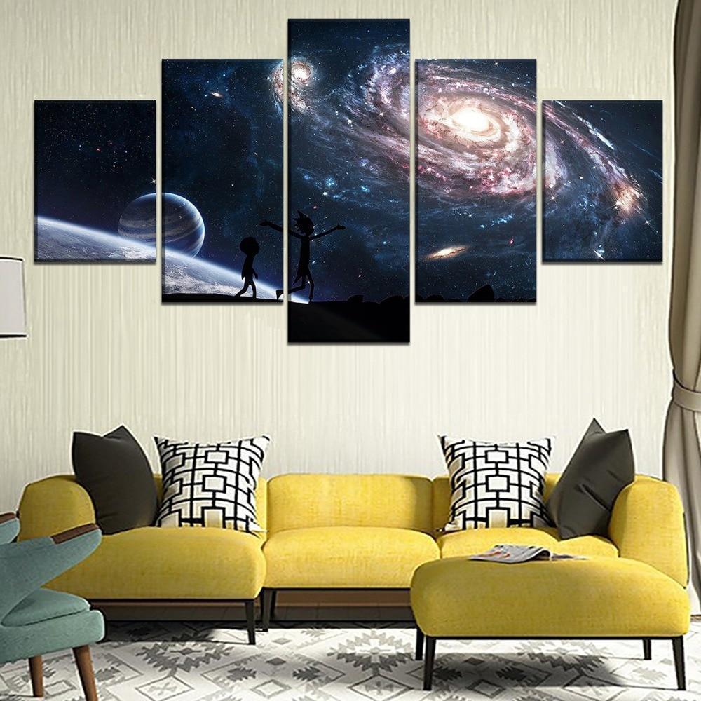 Rick And Morty In The Galaxy 2 Sitcom Canvas Wall Art