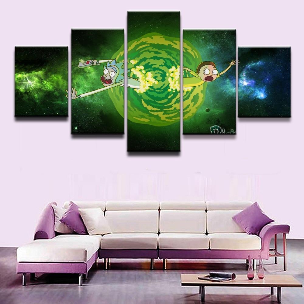 Rick And Morty Poster 1 Cartoon Canvas Wall Art