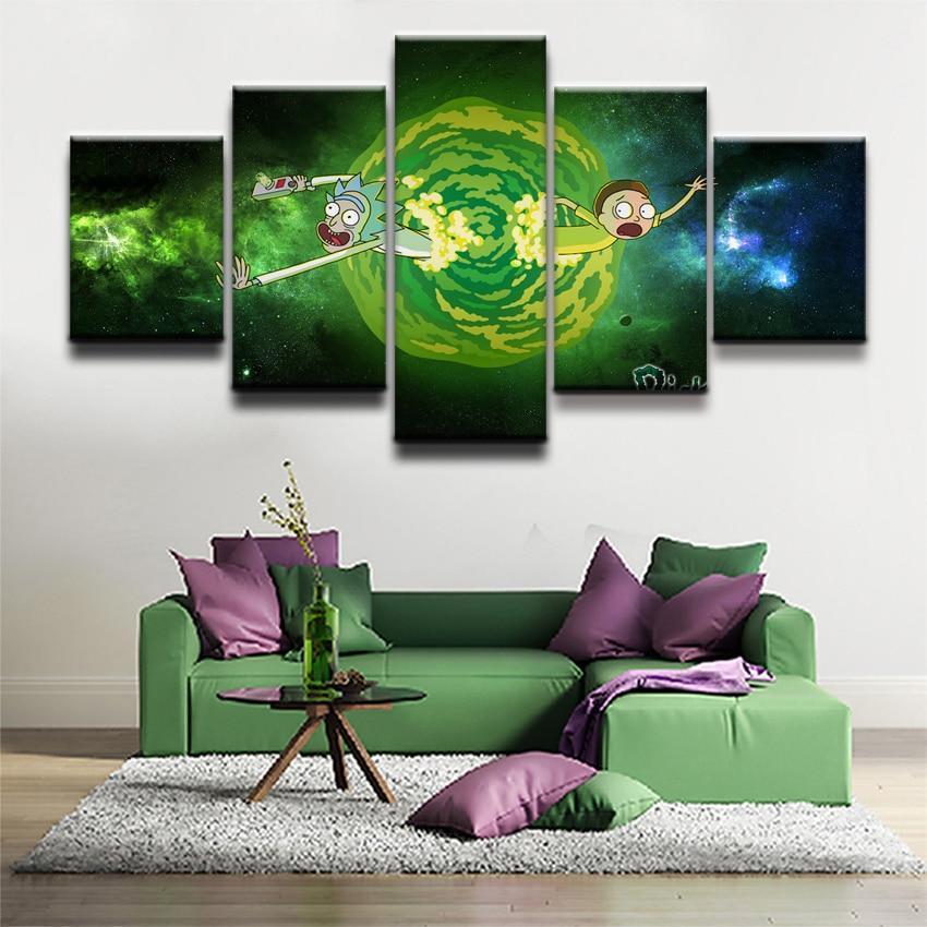 Rick And Morty Poster 1 Cartoon Canvas Wall Art