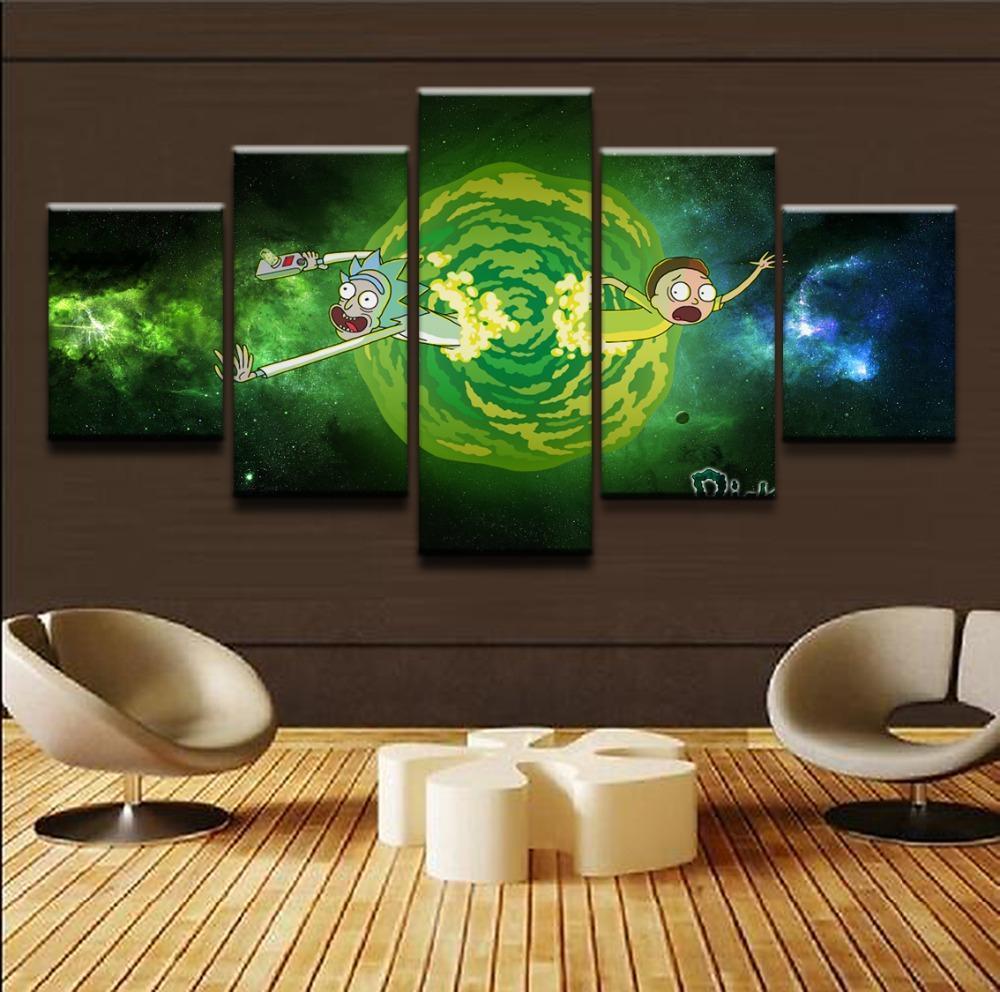 Rick And Morty Poster 1 Cartoon Canvas Wall Art
