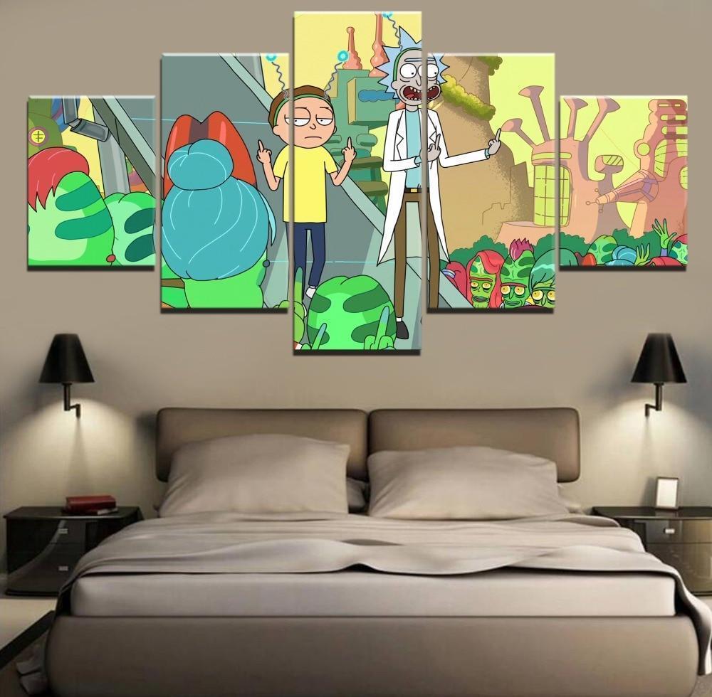 Rick And Morty Poster 10 Cartoon Canvas Wall Art