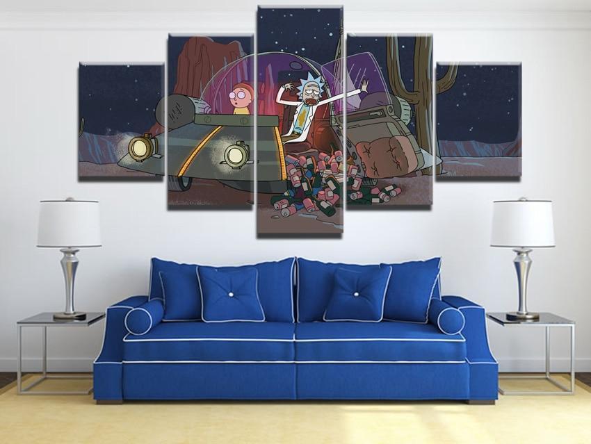 Rick And Morty Poster 12 Cartoon Canvas Wall Art
