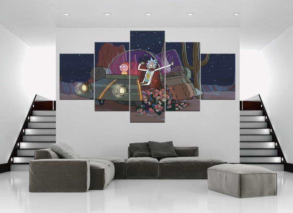 Rick And Morty Poster 12 Cartoon Canvas Wall Art