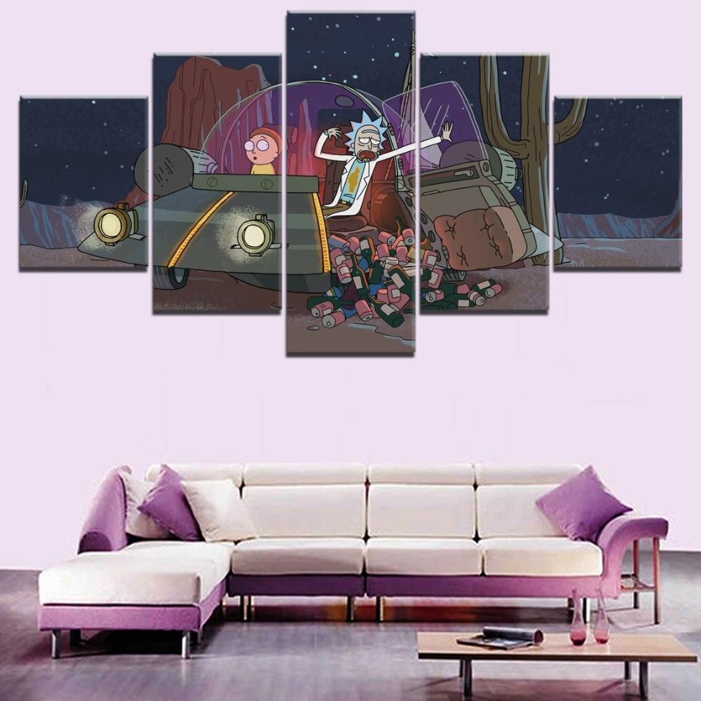 Rick And Morty Poster 12 Cartoon Canvas Wall Art