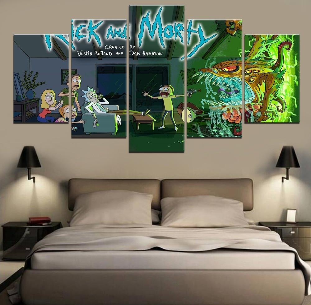 Rick And Morty Poster 13 Cartoon Canvas Wall Art