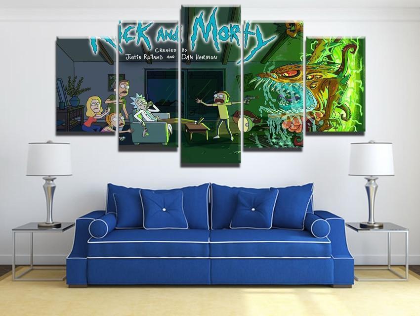 Rick And Morty Poster 13 Cartoon Canvas Wall Art