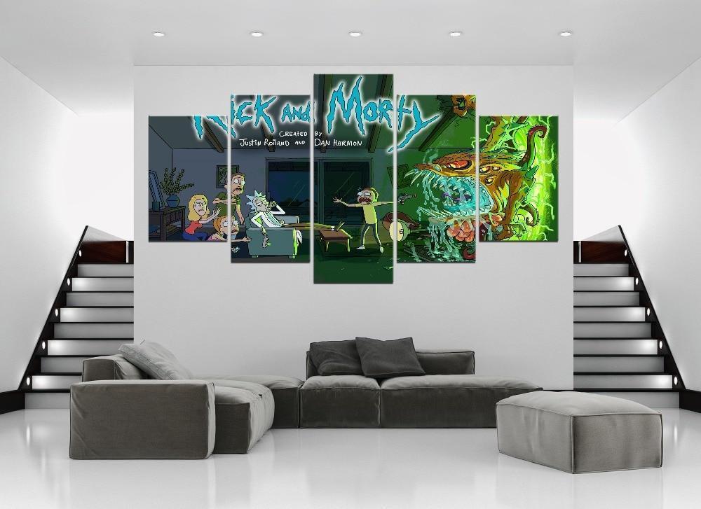 Rick And Morty Poster 13 Cartoon Canvas Wall Art