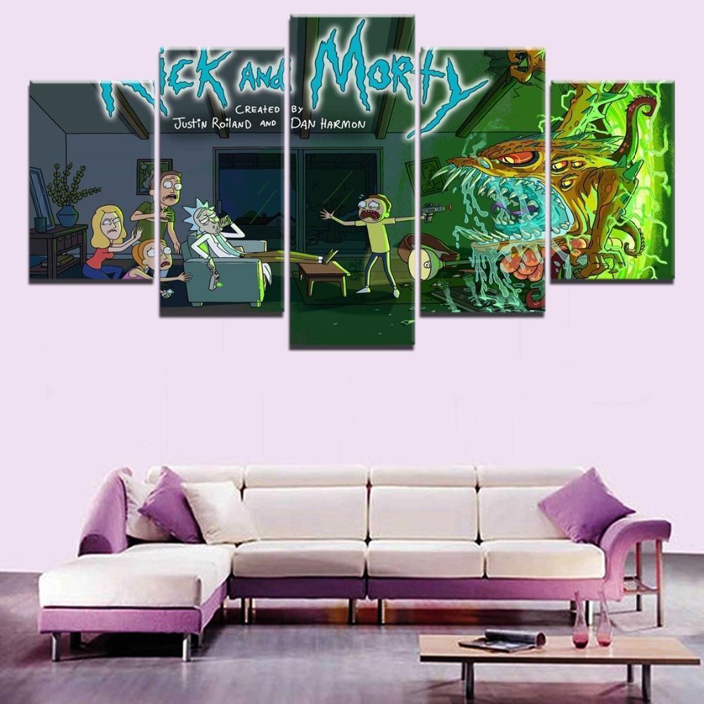 Rick And Morty Poster 13 Cartoon Canvas Wall Art