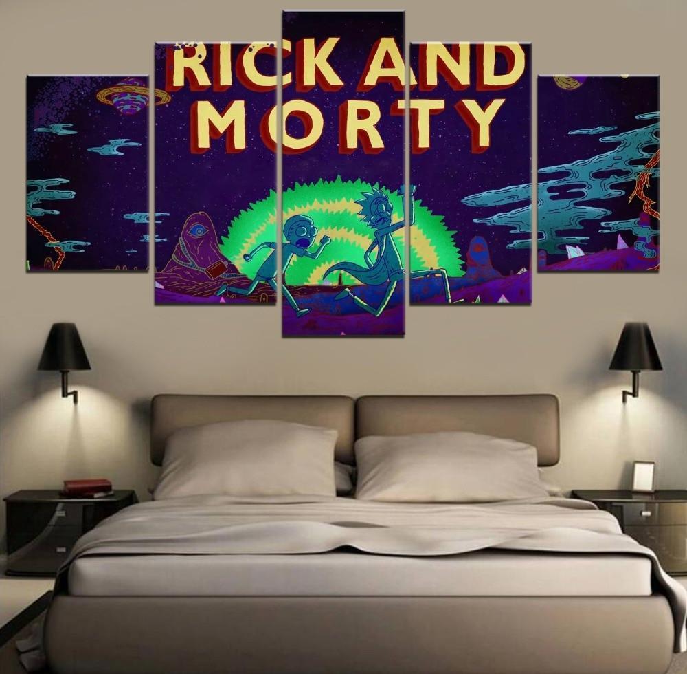 Rick And Morty Poster 14 Cartoon Canvas Wall Art