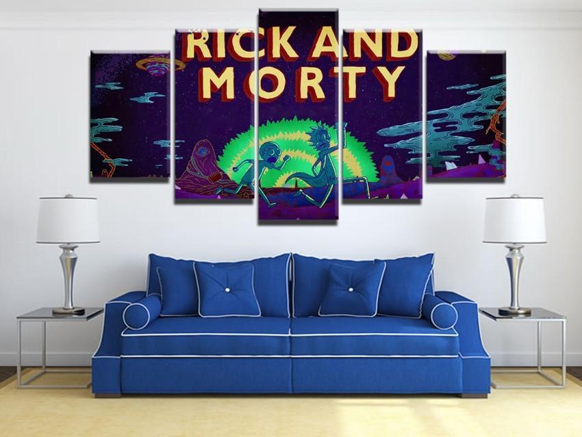 Rick And Morty Poster 14 Cartoon Canvas Wall Art