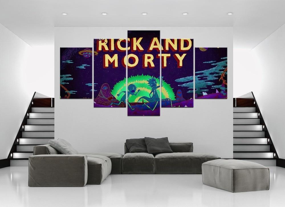 Rick And Morty Poster 14 Cartoon Canvas Wall Art