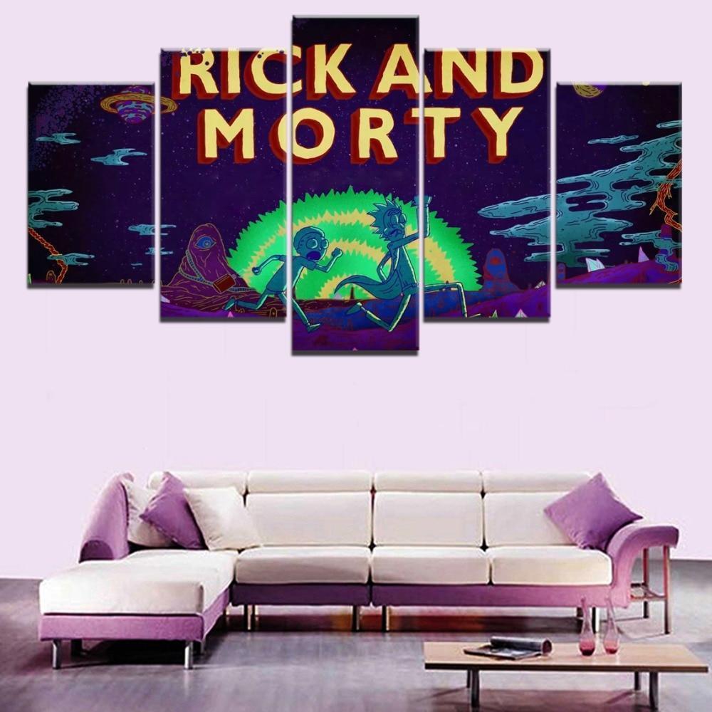 Rick And Morty Poster 14 Cartoon Canvas Wall Art