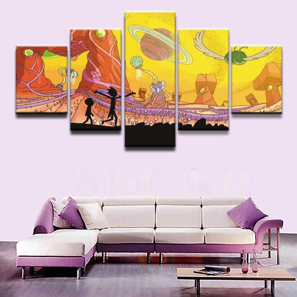 Rick And Morty Poster 2 Cartoon Canvas Wall Art