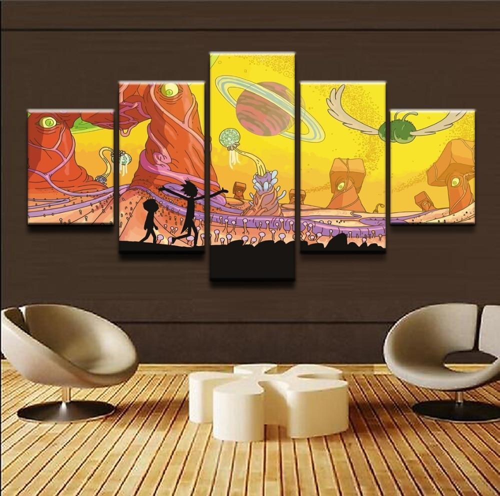 Rick And Morty Poster 2 Cartoon Canvas Wall Art