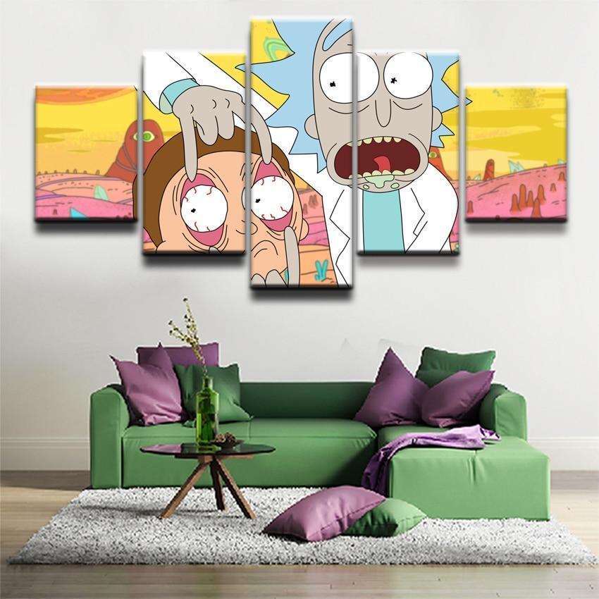 Rick And Morty Poster 3 Cartoon Canvas Wall Art