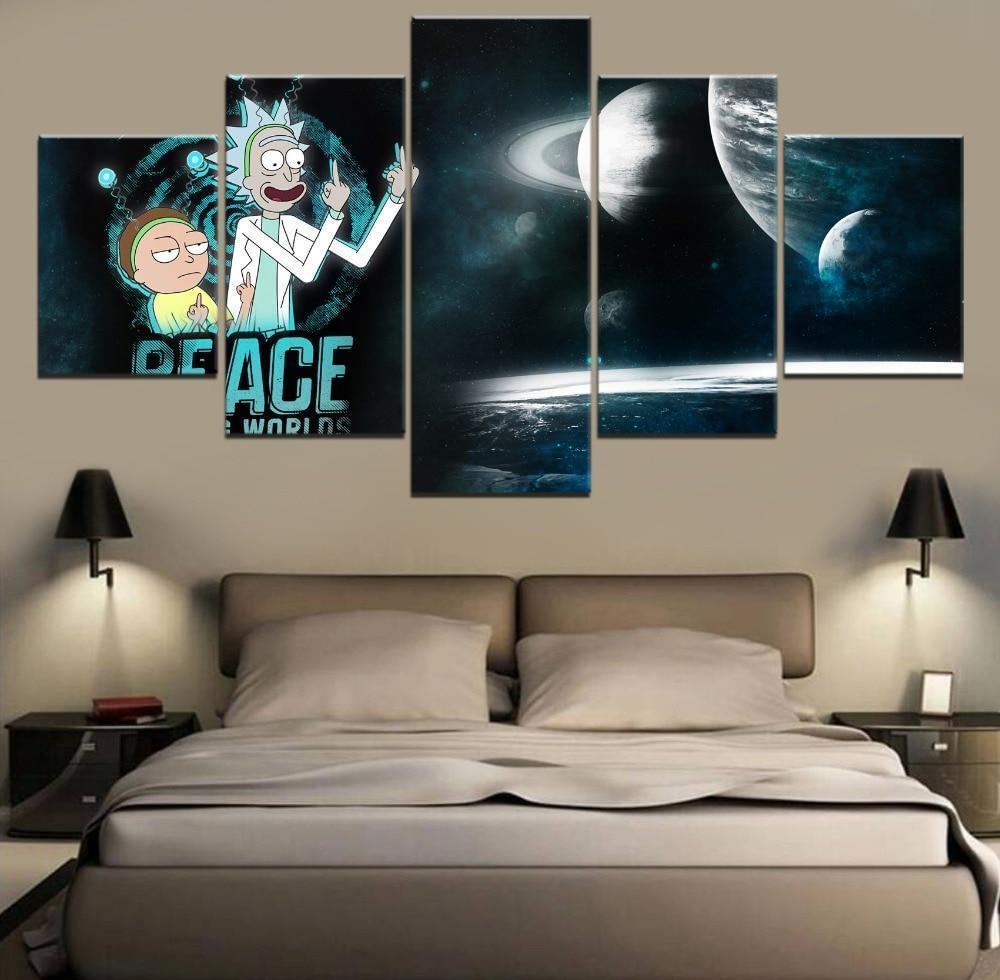 Rick And Morty Poster 6 Cartoon Canvas Wall Art