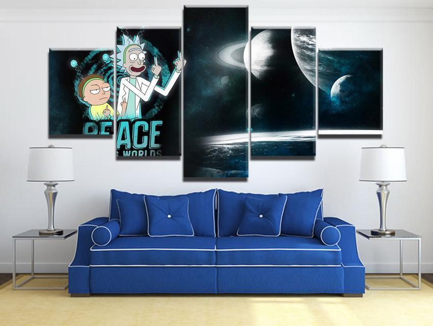 Rick And Morty Poster 6 Cartoon Canvas Wall Art