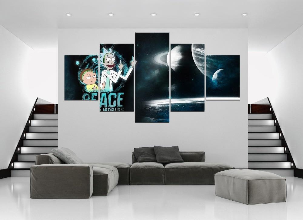 Rick And Morty Poster 6 Cartoon Canvas Wall Art