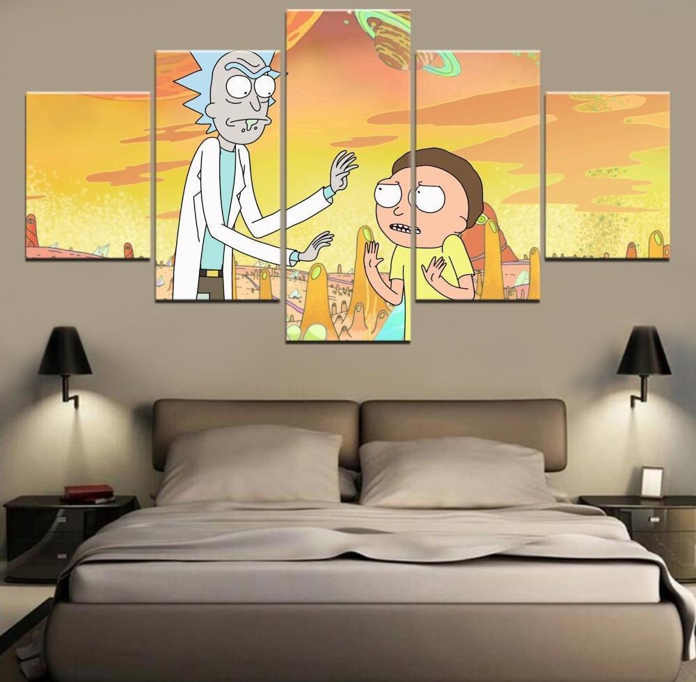 Rick And Morty Poster 8 Cartoon Canvas Wall Art