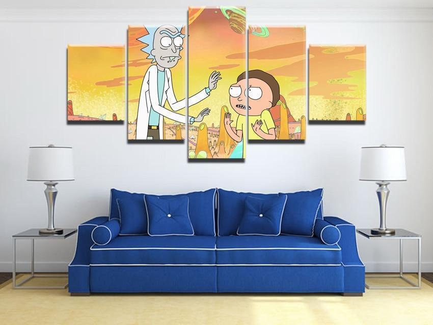 Rick And Morty Poster 8 Cartoon Canvas Wall Art