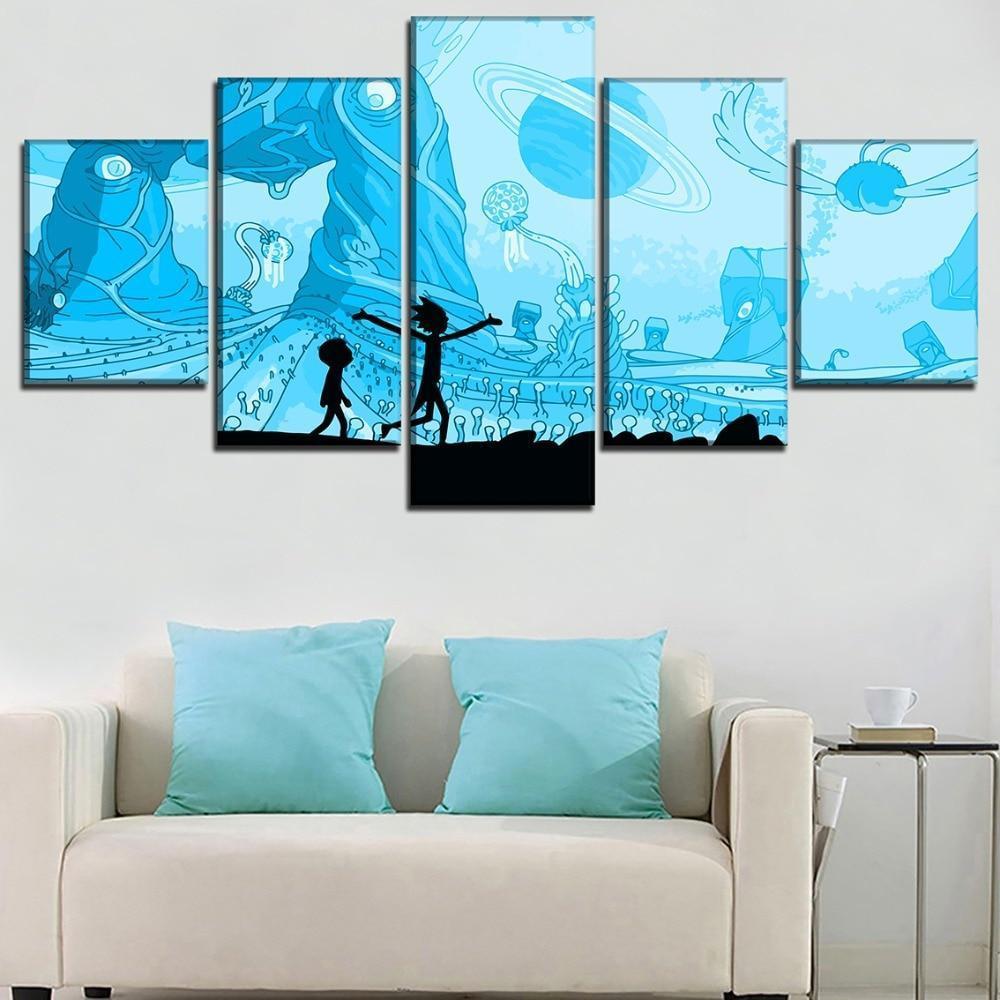 Rick And Morty Poster 9 Cartoon Canvas Wall Art