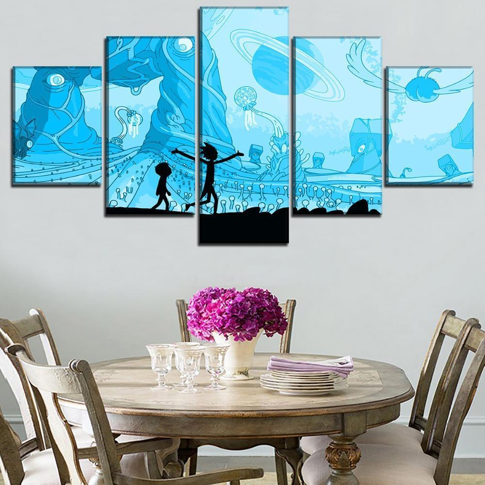 Rick And Morty Poster 9 Cartoon Canvas Wall Art