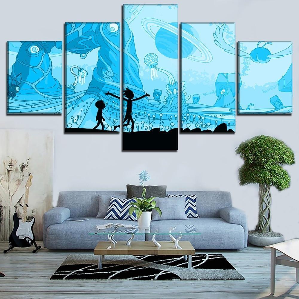 Rick And Morty Poster 9 Cartoon Canvas Wall Art