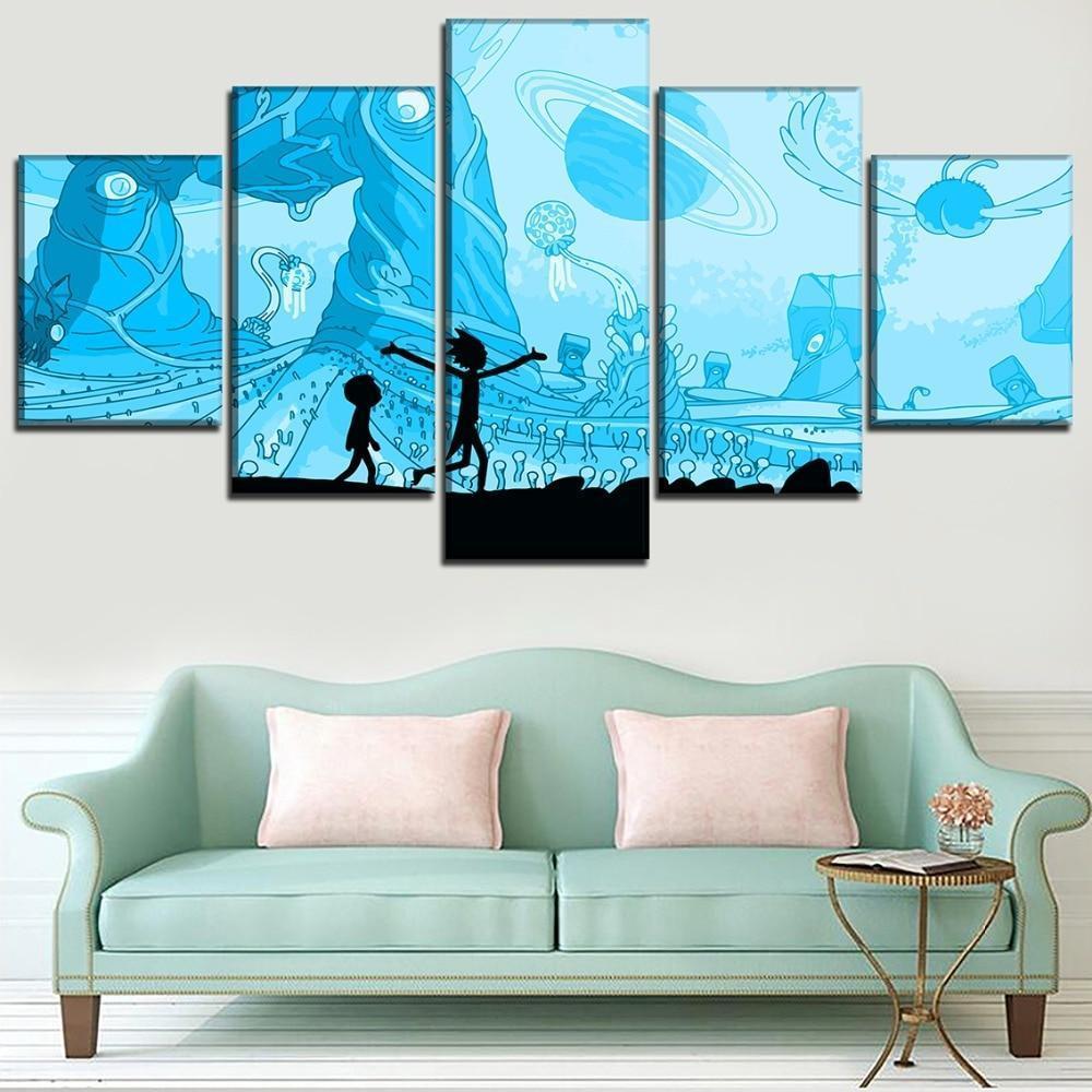 Rick And Morty Poster 9 Cartoon Canvas Wall Art