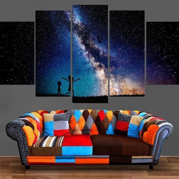 Rick &amp;amp; Morty Inspired 19 Cartoon Canvas Wall Art