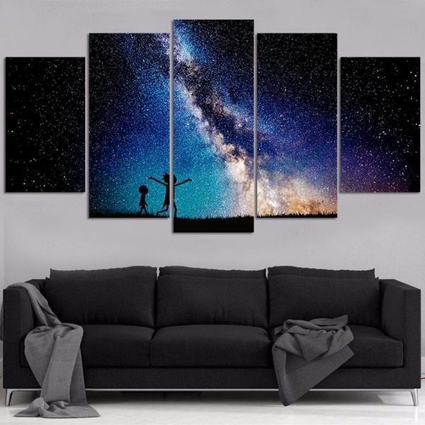 Rick &amp;amp; Morty Inspired 19 Cartoon Canvas Wall Art