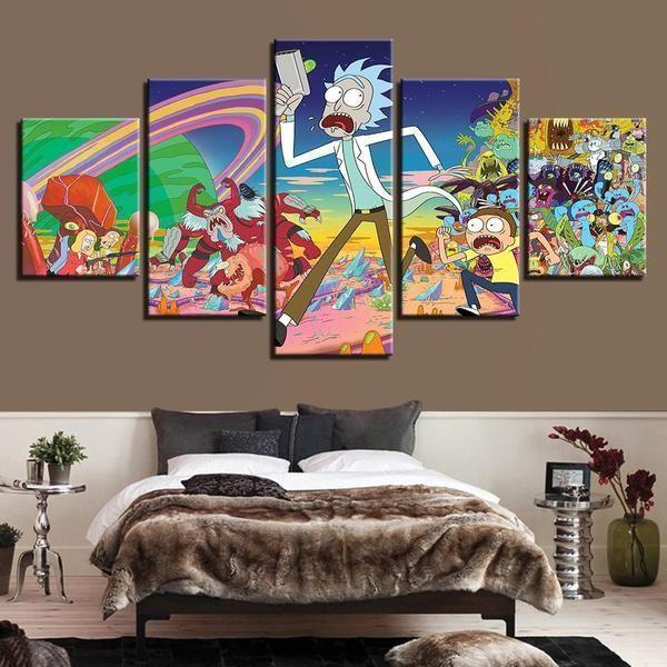 Rick &amp;amp; Morty Inspired 22 Cartoon Canvas Wall Art
