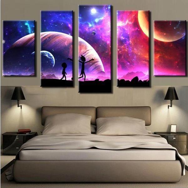 Rick &amp;amp; Morty Inspired 3 Cartoon Canvas Wall Art