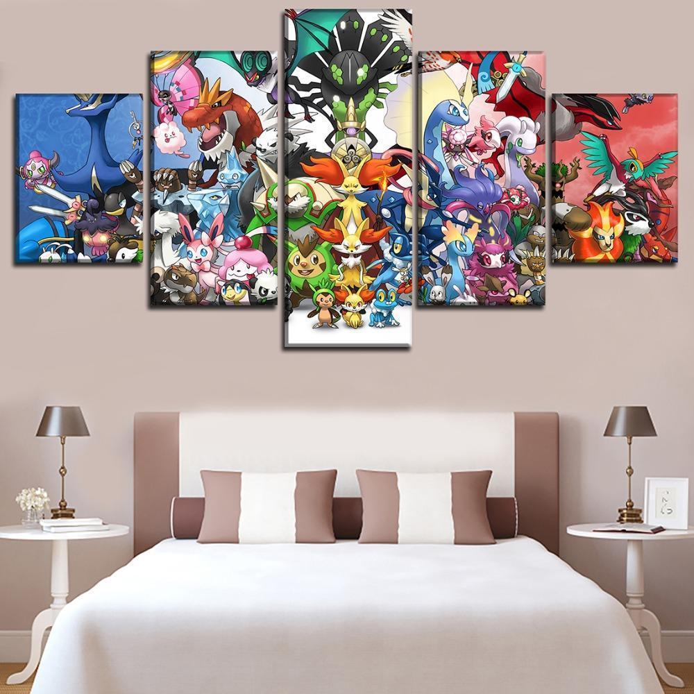 Pokemon Season XYZ Anime Canvas Wall Art